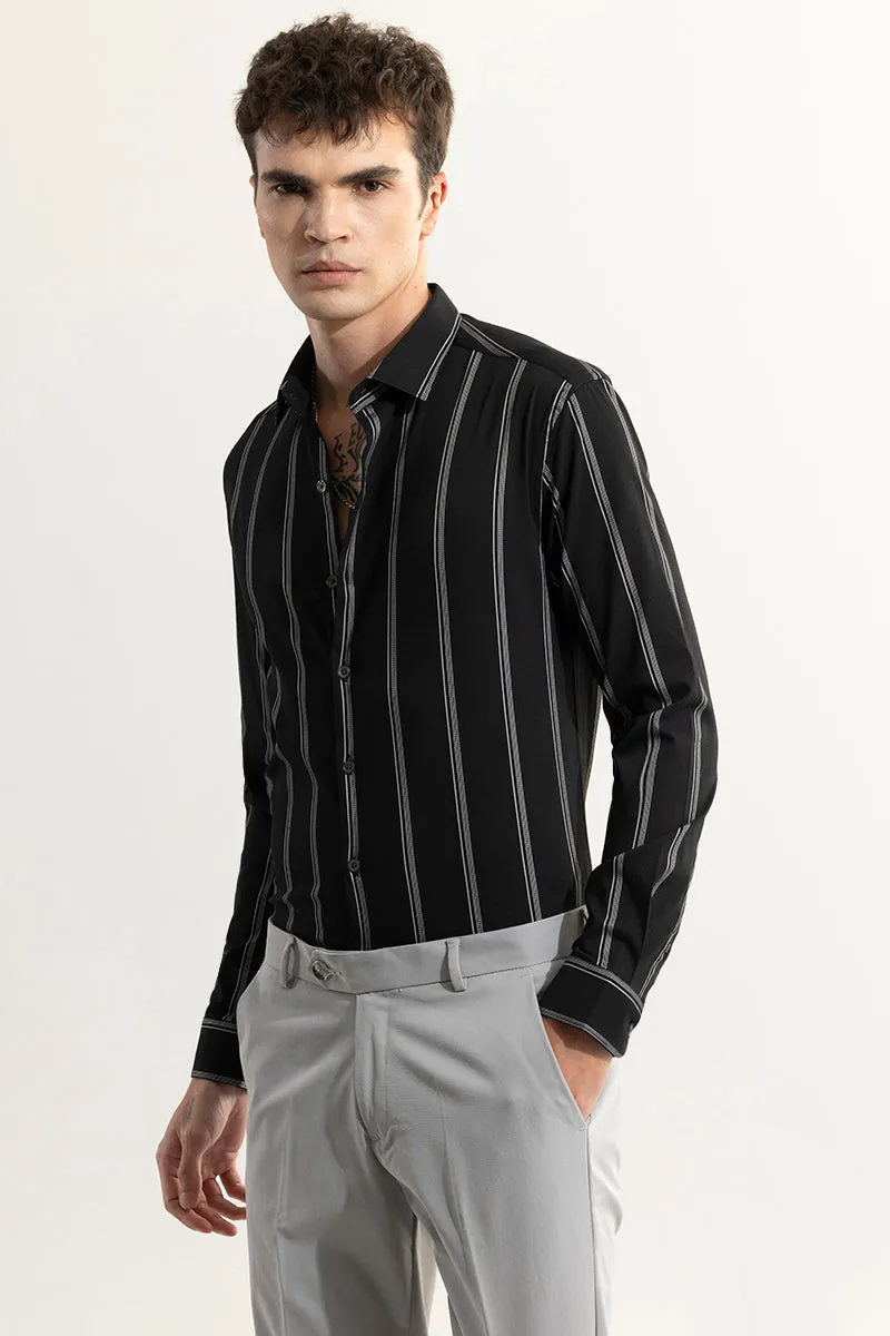 Multiverse Stripe Black Shirt