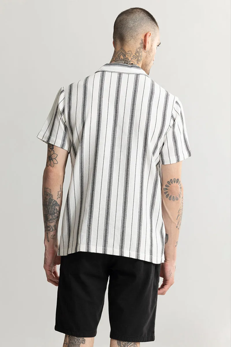 Neutral Stripe White Shirt