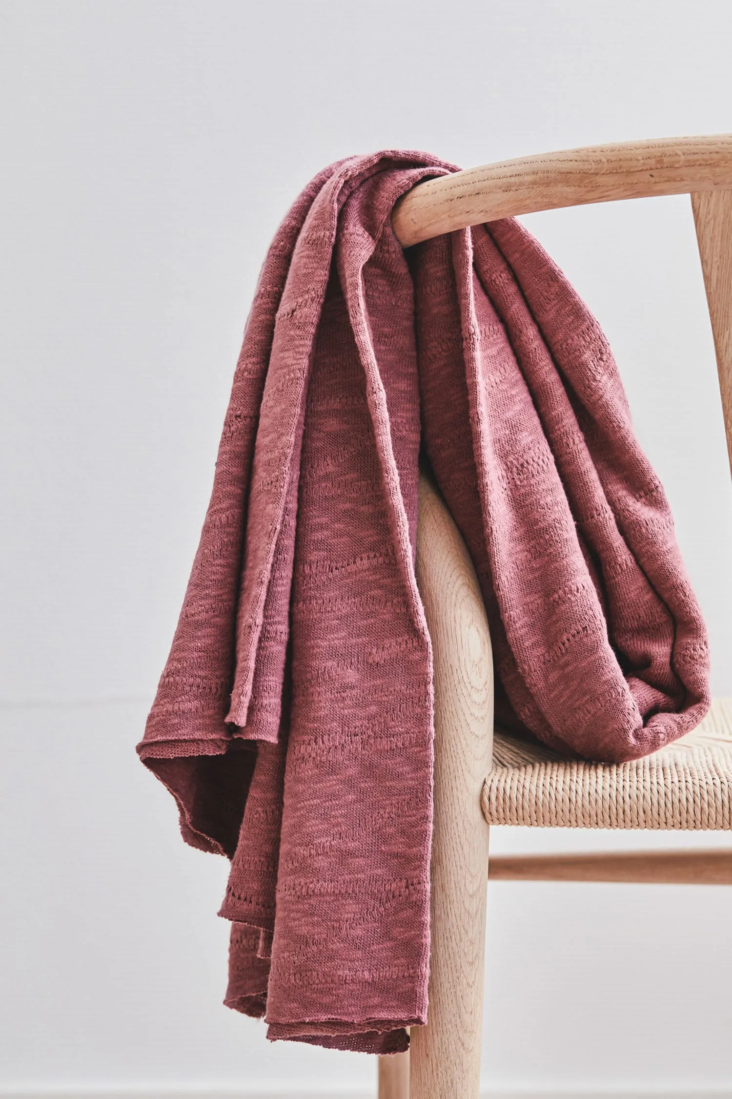 Organic Cotton Sweater Knit in Rosewood