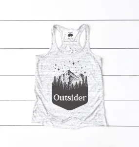 Outsider flowy racerback tank tops