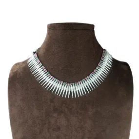 Oxidised Silver Tribal Necklace Set By Asp Fashion Jewellery