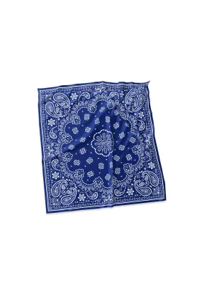 Purple Brand Printed Cotton Bandana Blue