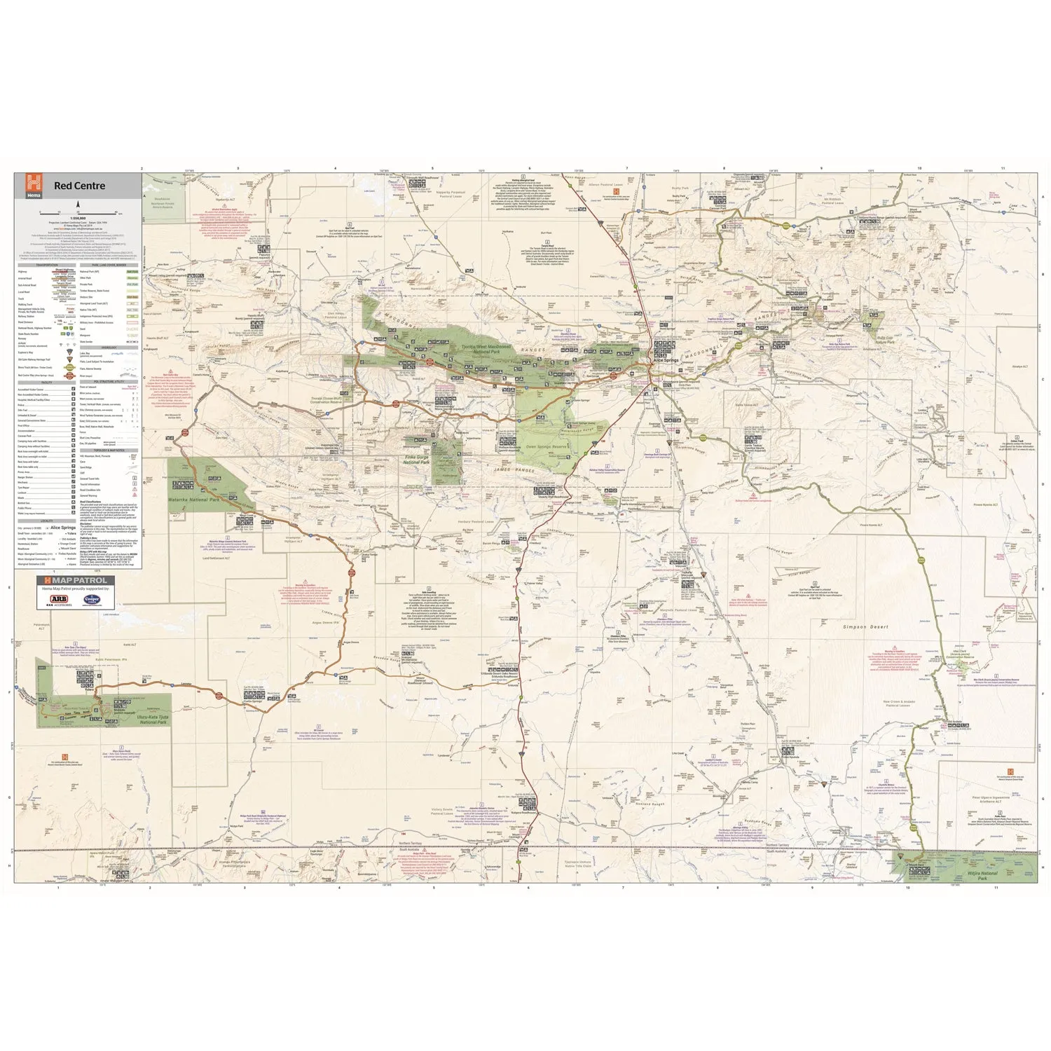 Red Centre Map - 7th Edition