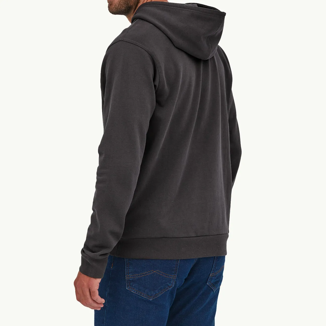 REGENERATIVE ORGANIC CERTIFIED COTTON HOODY SWEATSHIRT INK BLACK