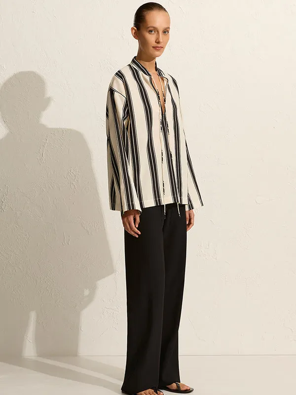 Relaxed Stripe Tunic in Nero Stripe