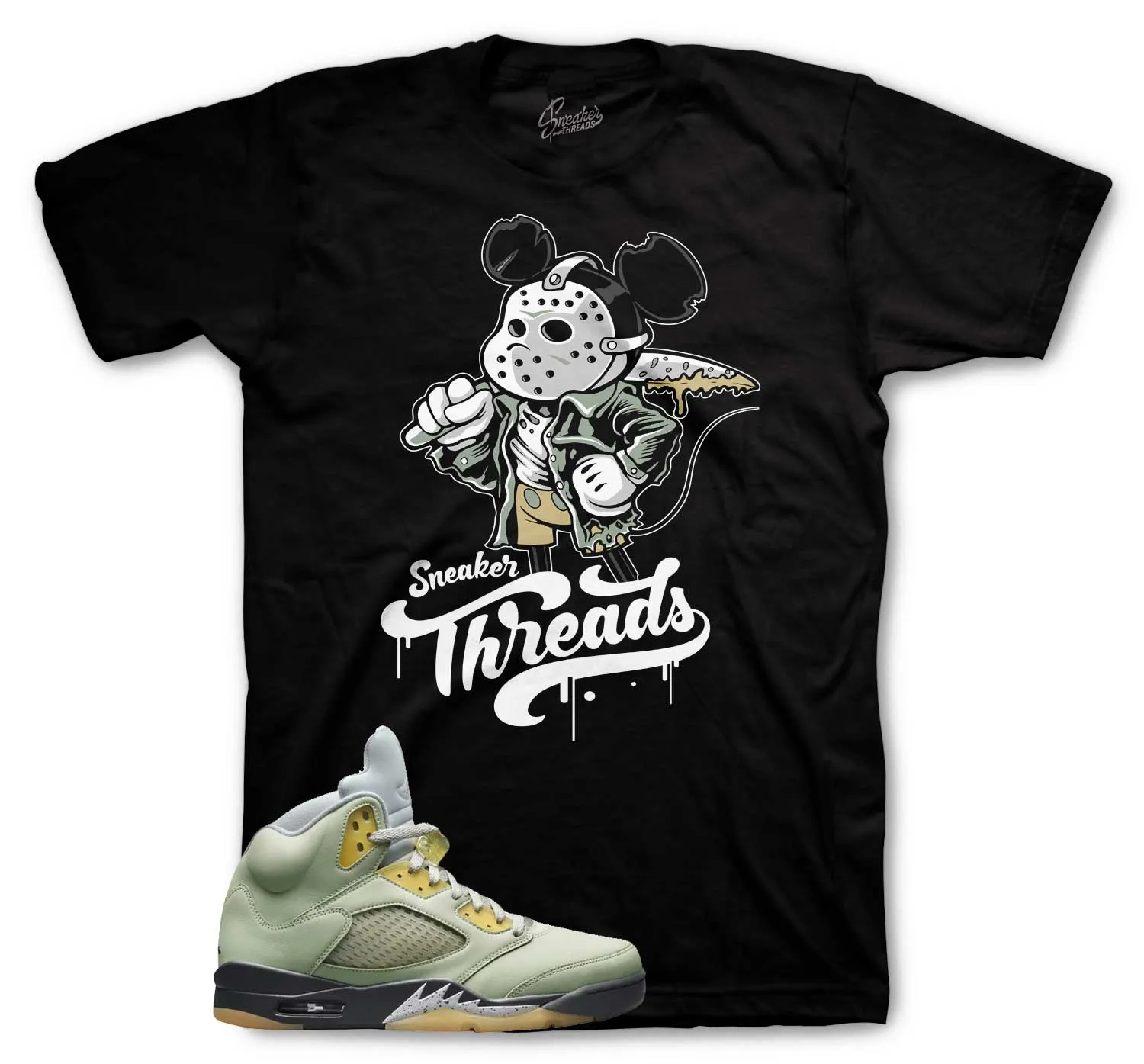 Retro 5 Jade Horizon Killa Mouse Shirt