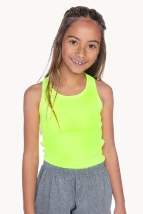 Ribbed Racerback Tank - Neon Yellow