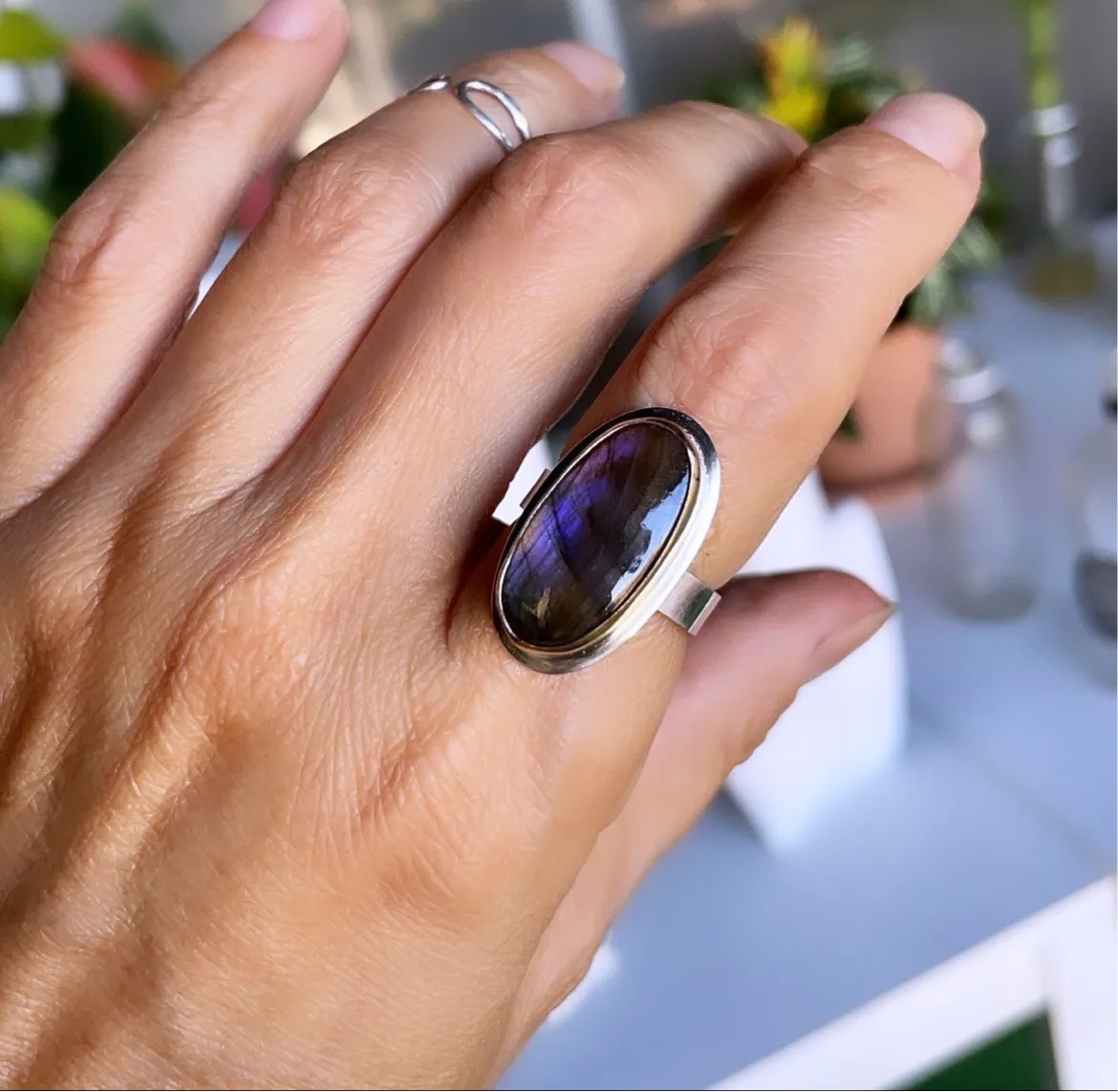 Royal Purple Labradorite Ring