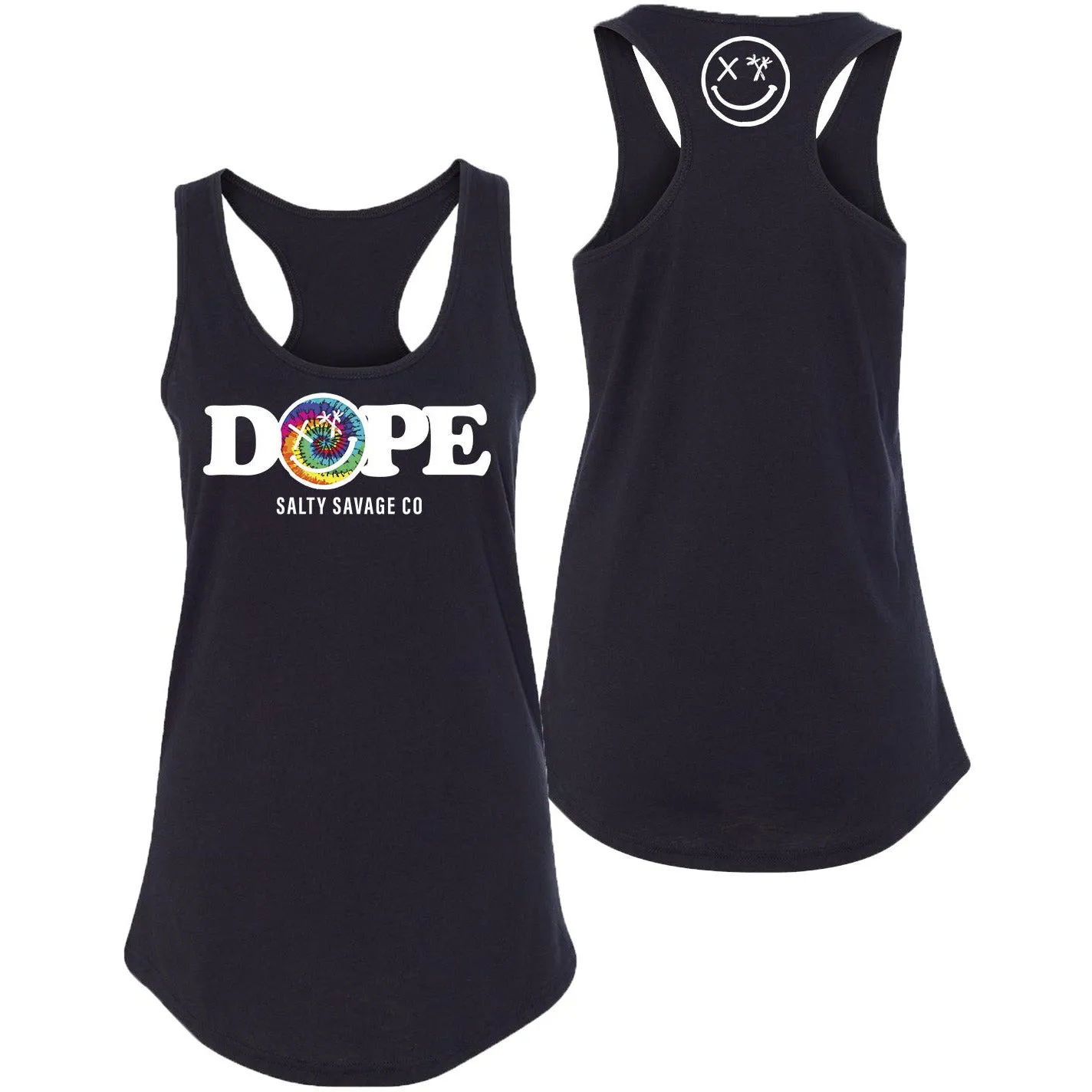 Salty Savage Ladies "DOPE" Racerback Tank