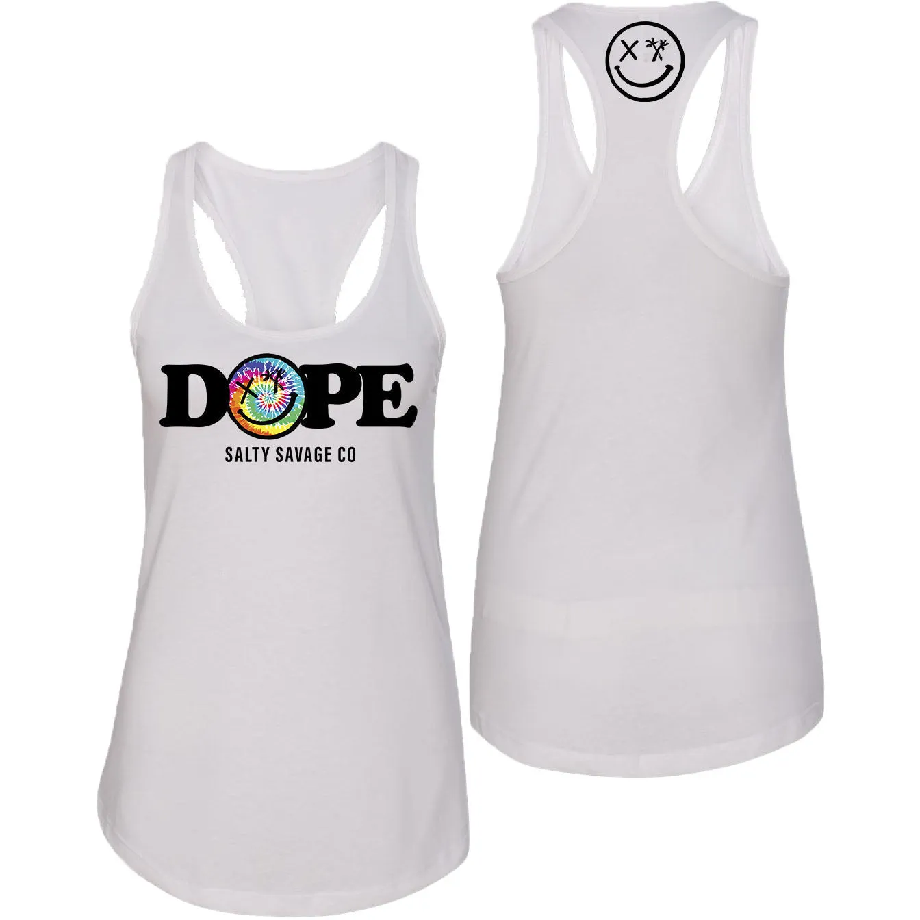 Salty Savage Ladies "DOPE" Racerback Tank