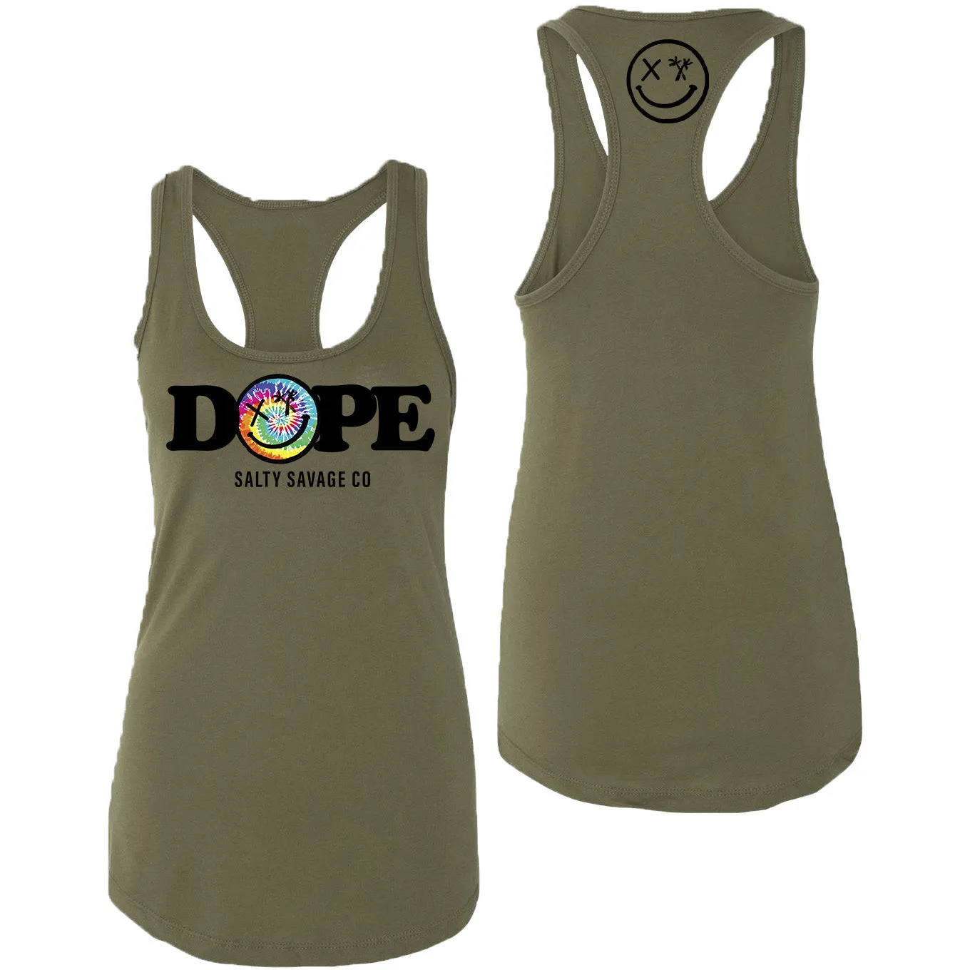 Salty Savage Ladies "DOPE" Racerback Tank