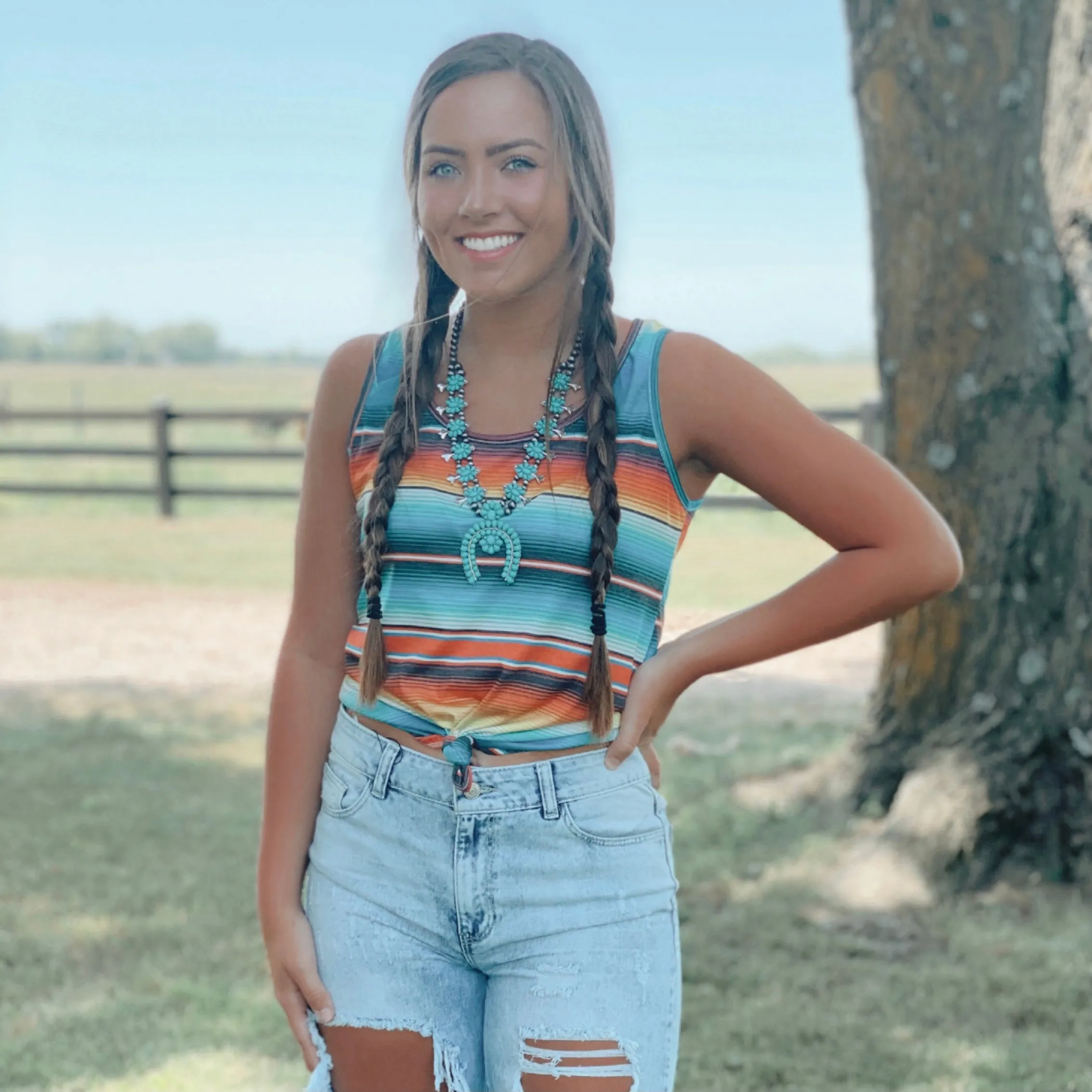 Serape Stripe Tank Top