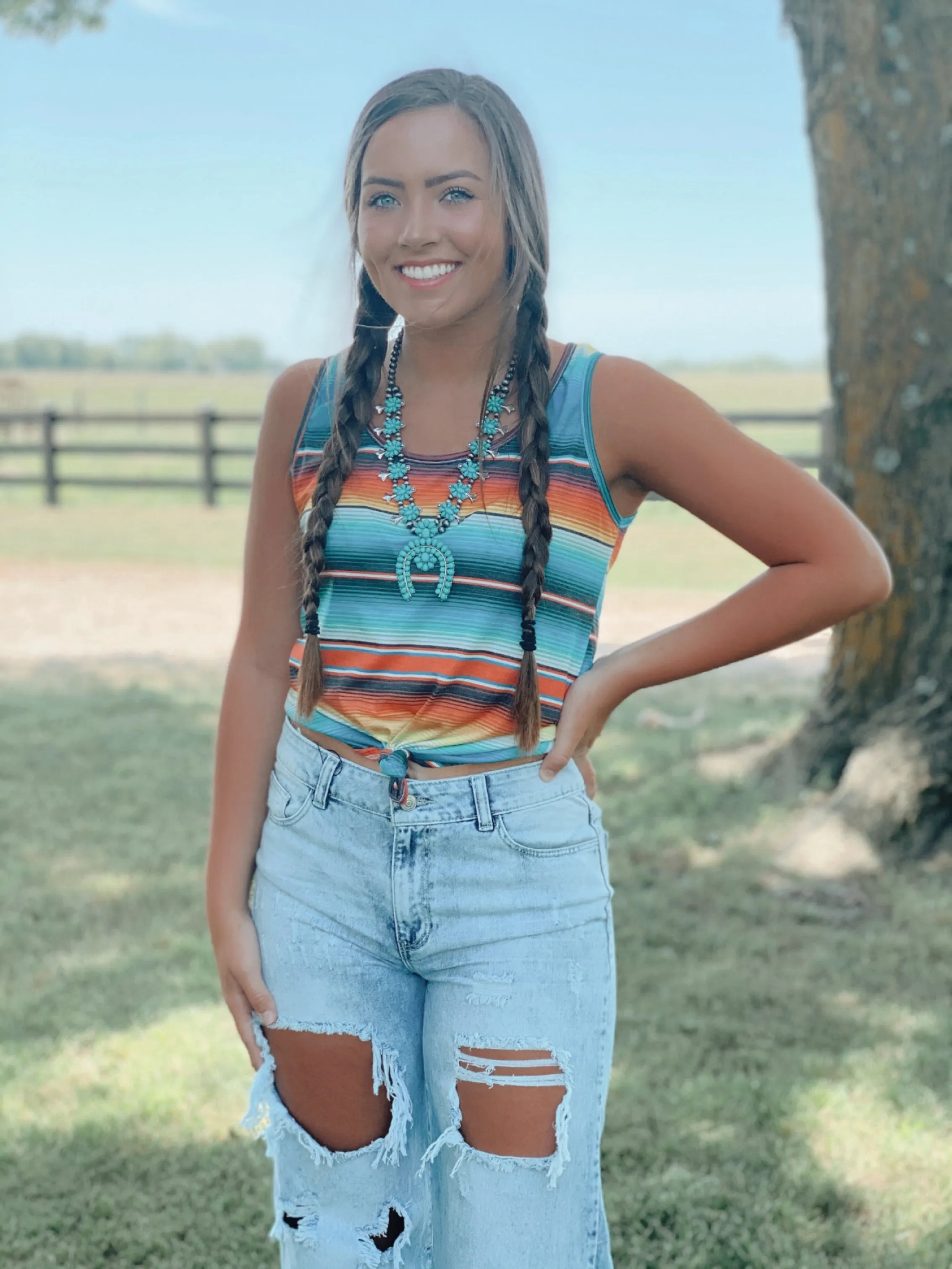 Serape Stripe Tank Top