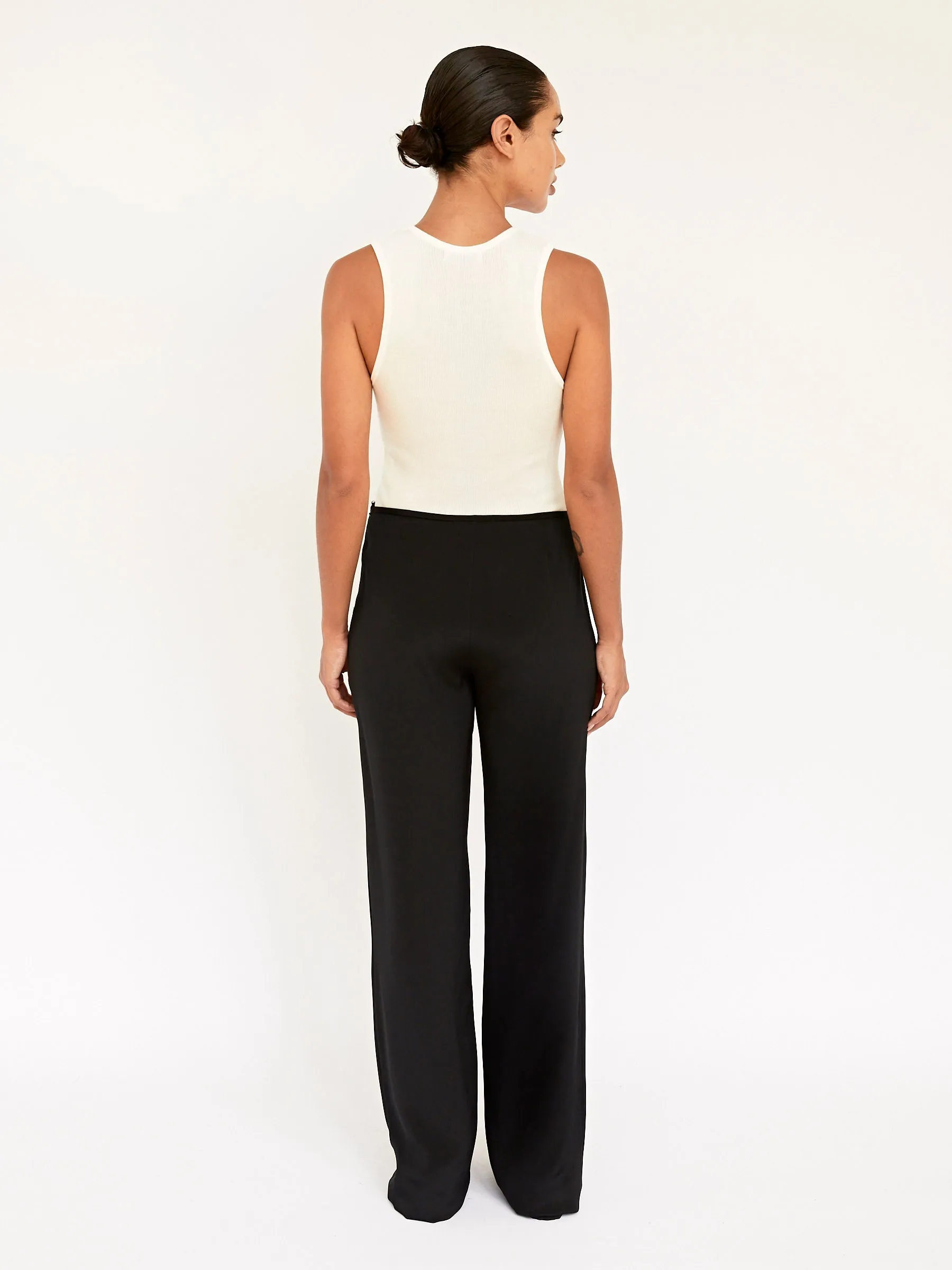 Silk Crepe Relaxed Pant