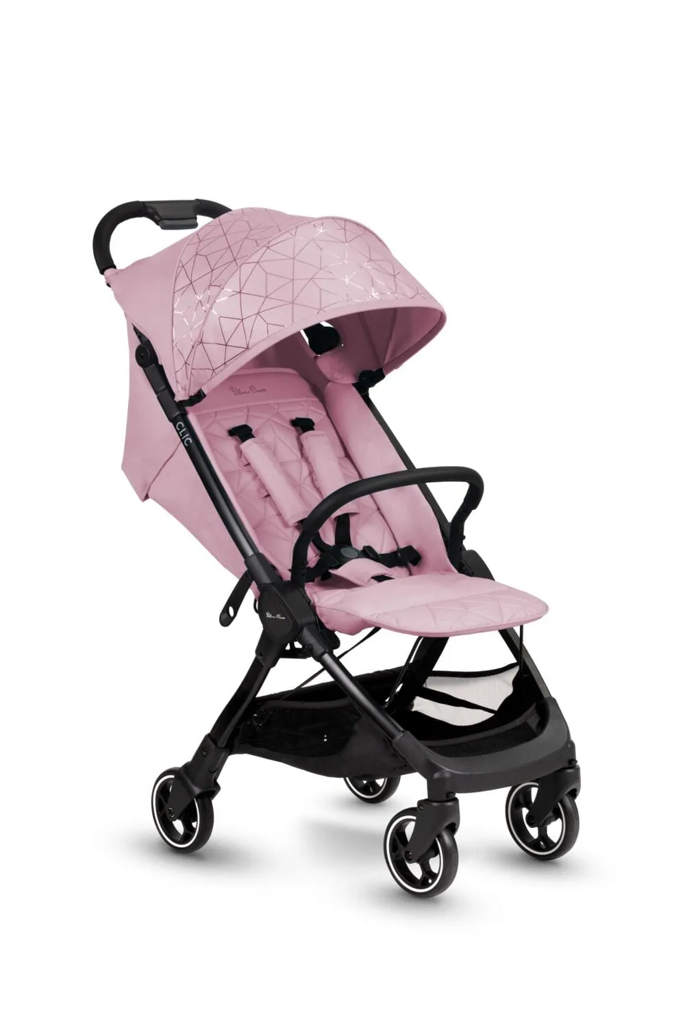 Silver Cross Clic Stroller with Raincover - Pink