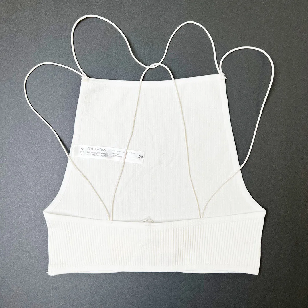 Sleeveless Cross Back Crop Top