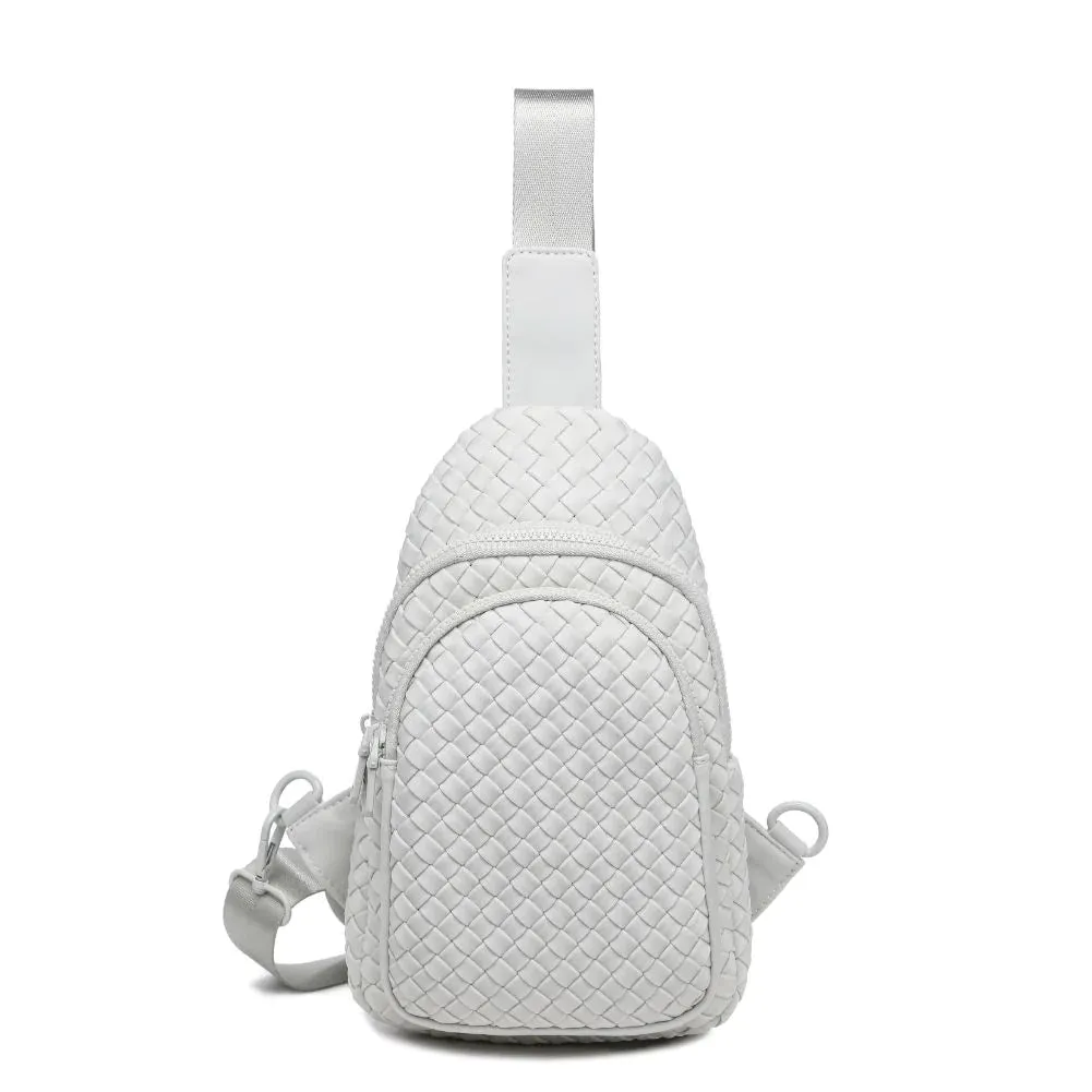 Sol and Selene Beyond the Horizon - Woven Neoprene Sling Backpack in Bone