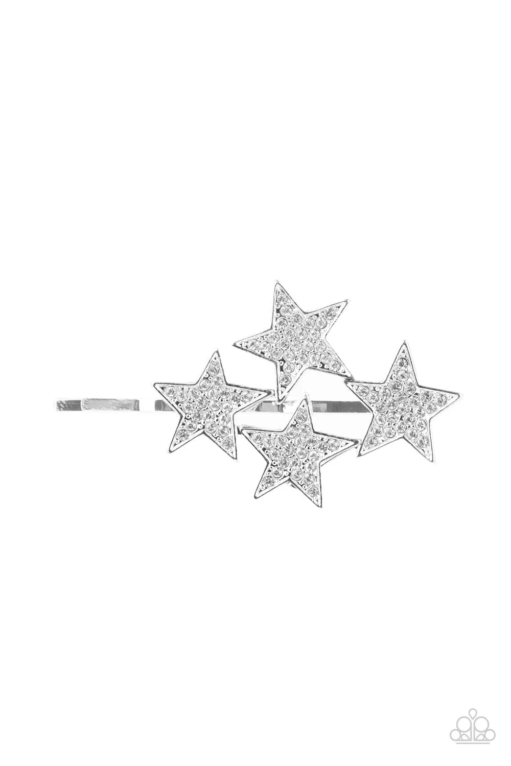 Stellar Celebration - White Paparazzi Hair Accessory