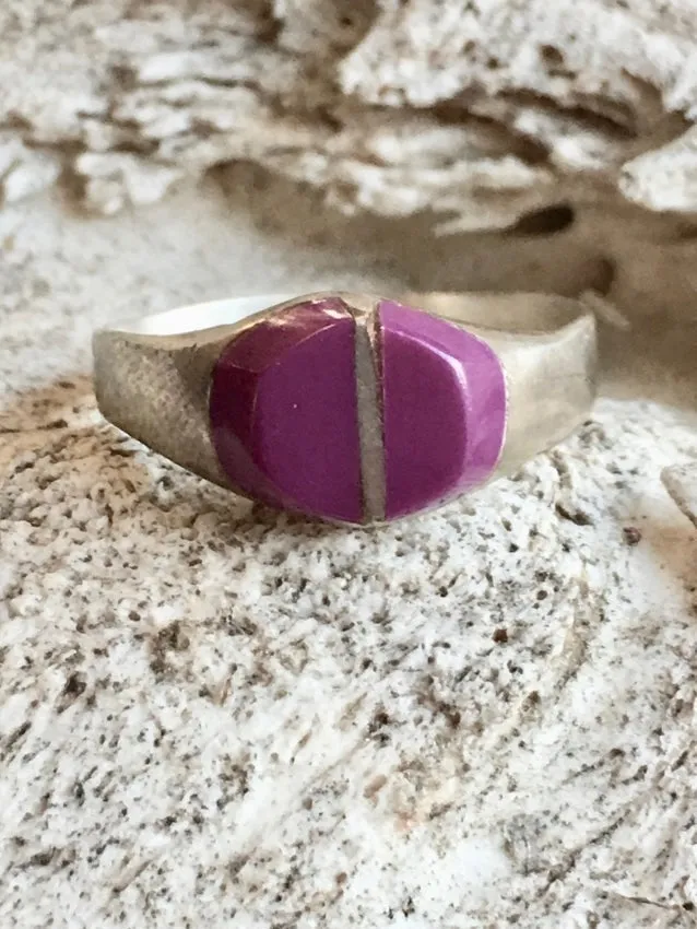 Sterling Silver & Faux Sugilite Ring Mexico