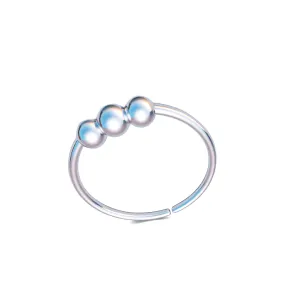 Sterling Silver Beaded Hoop Nose Ring