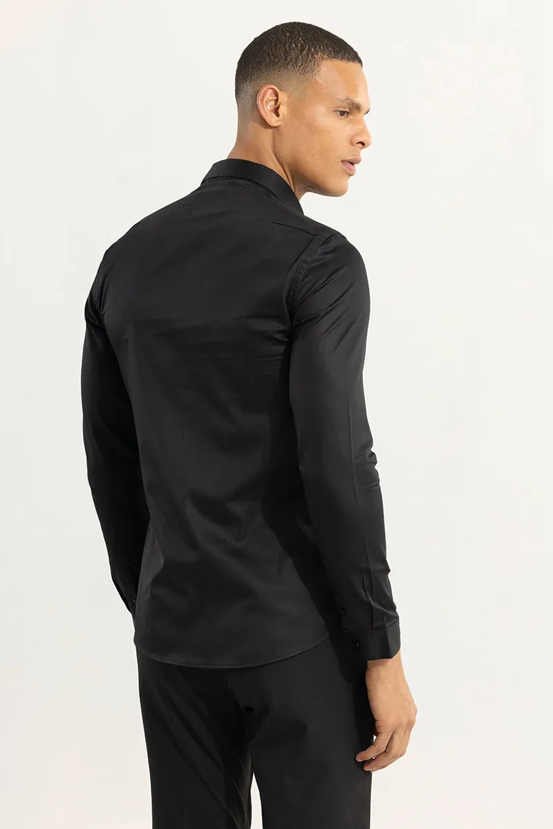 Strandy Beaded Black Shirt