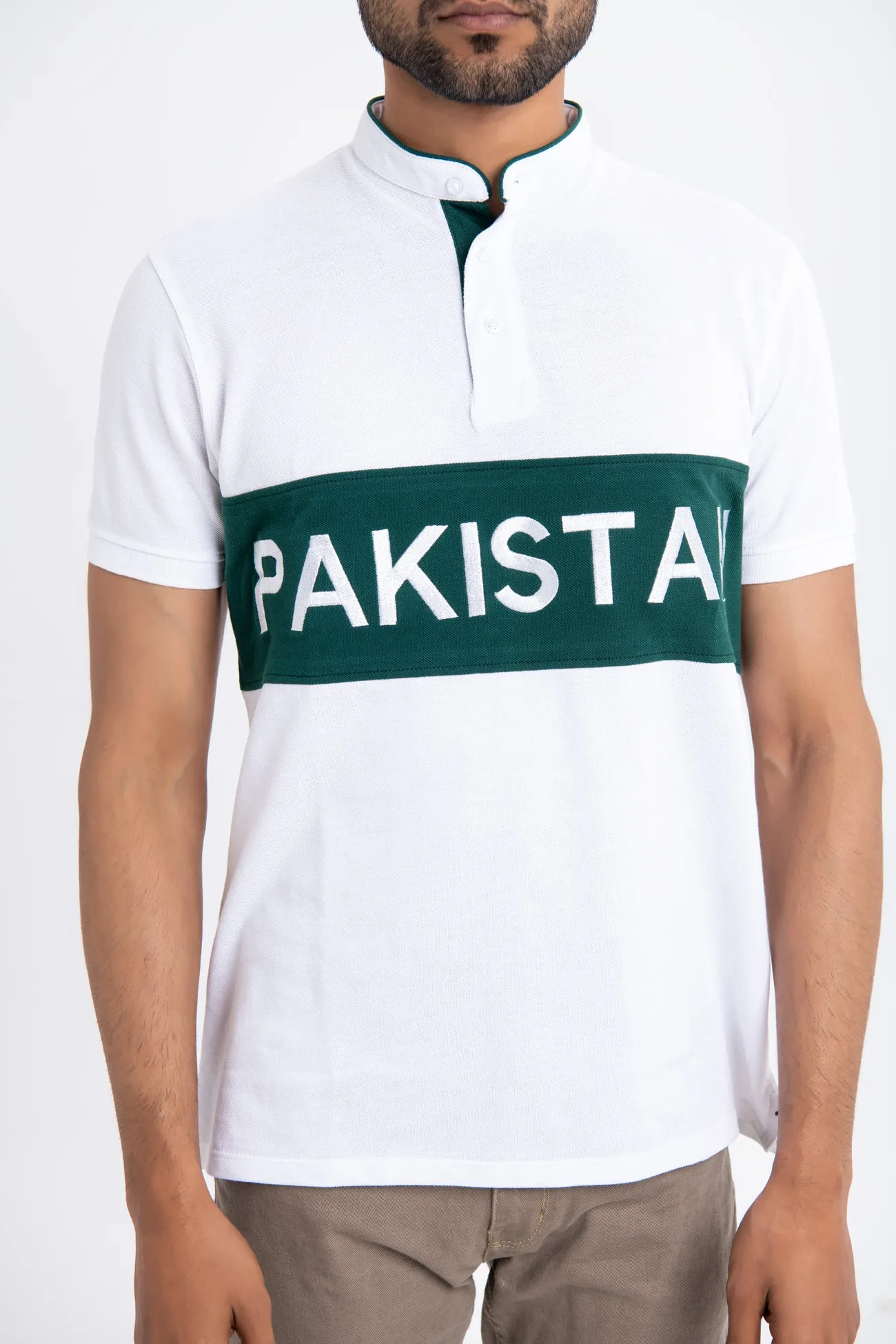 THE EMBROIDERED PAKISTAN POLO