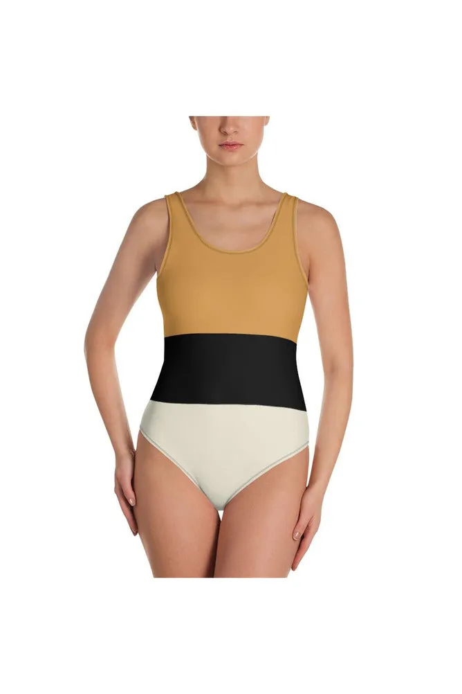 Tracie Tri-Color One-Piece Swimsuit