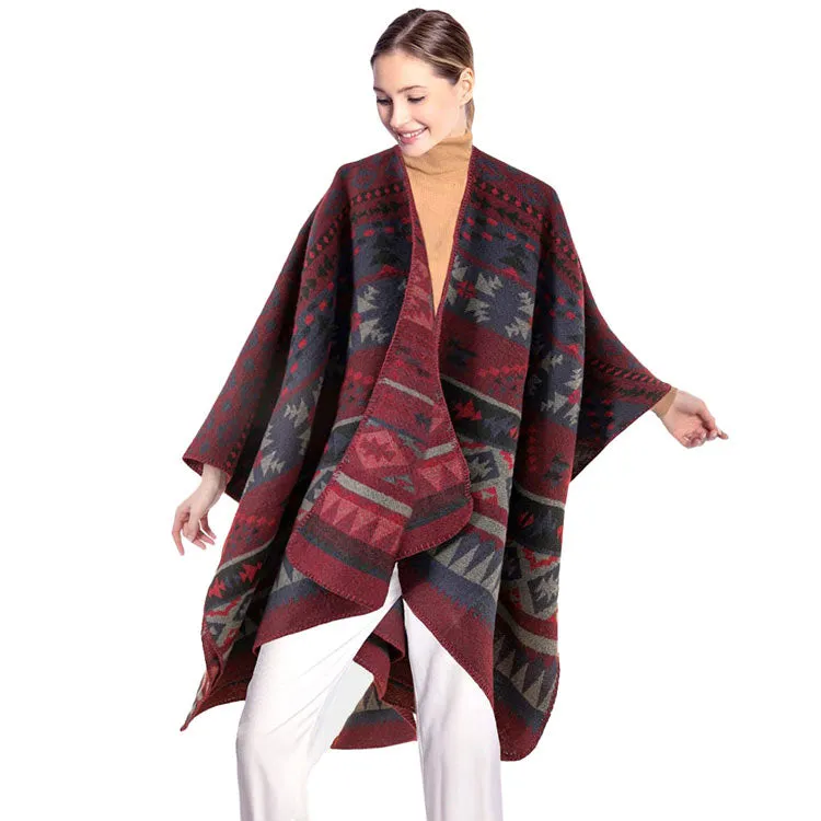 Tribal Patterned Poncho