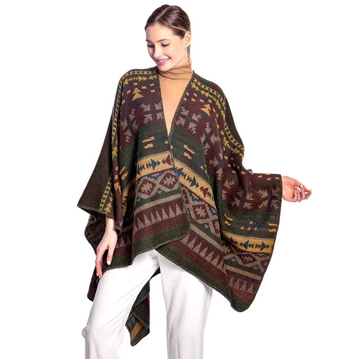 Tribal Patterned Poncho