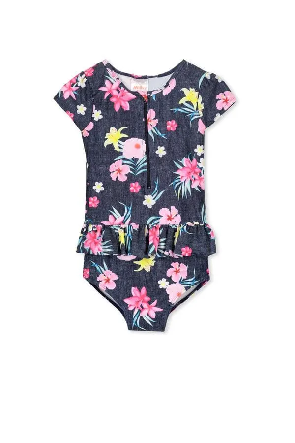 Tropical Frill Swimsuit (Milky Kids)