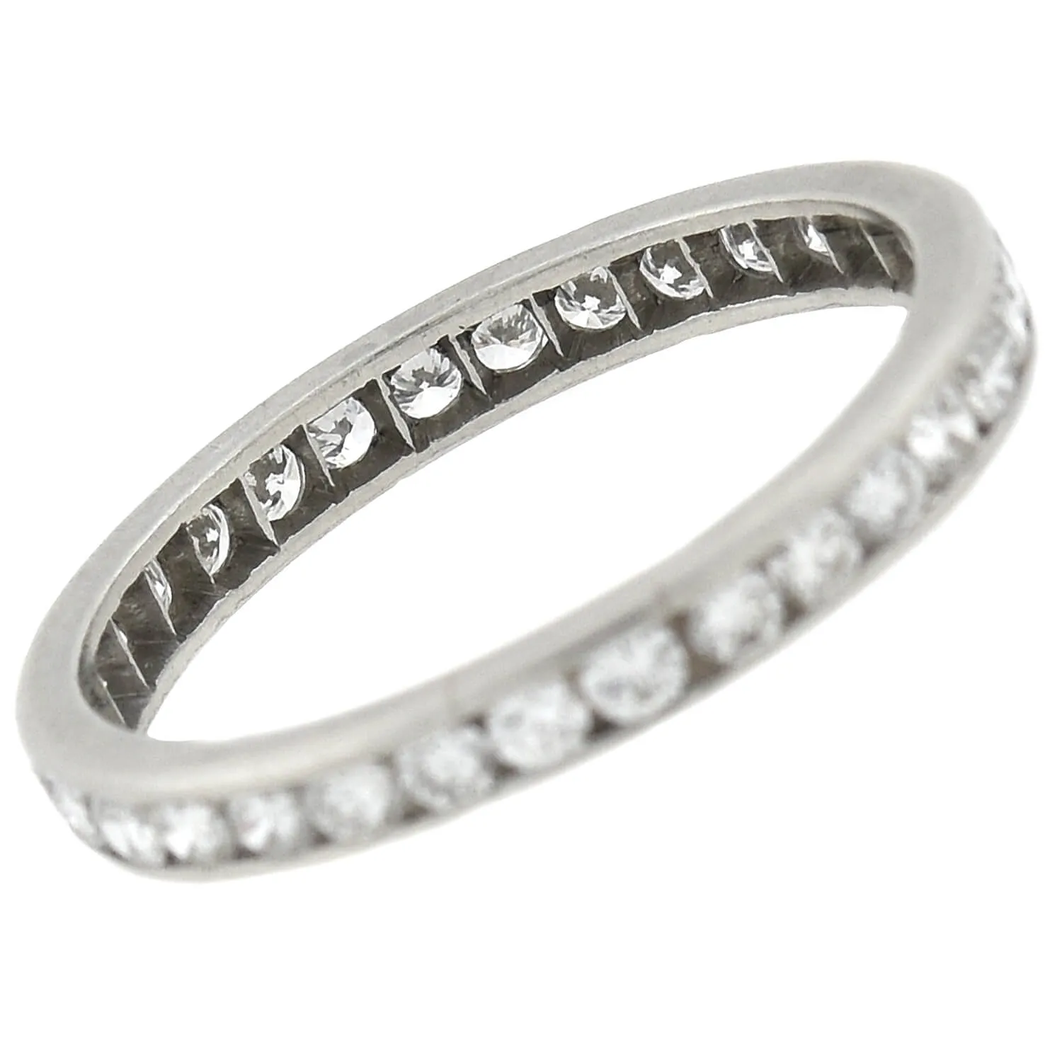 Vintage Platinum Diamond Eternity Band 1.25ctw