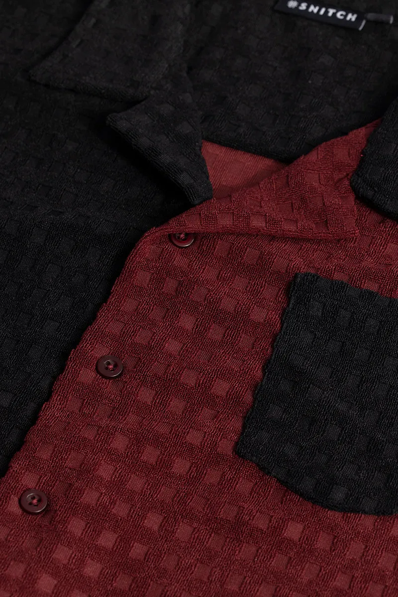 Waffle Block Red Cut & Sew Shirt