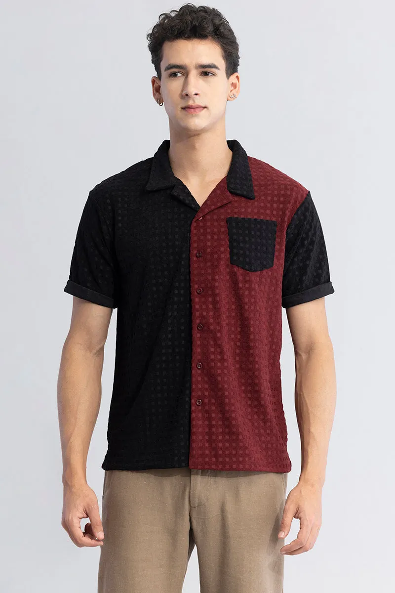 Waffle Block Red Cut & Sew Shirt