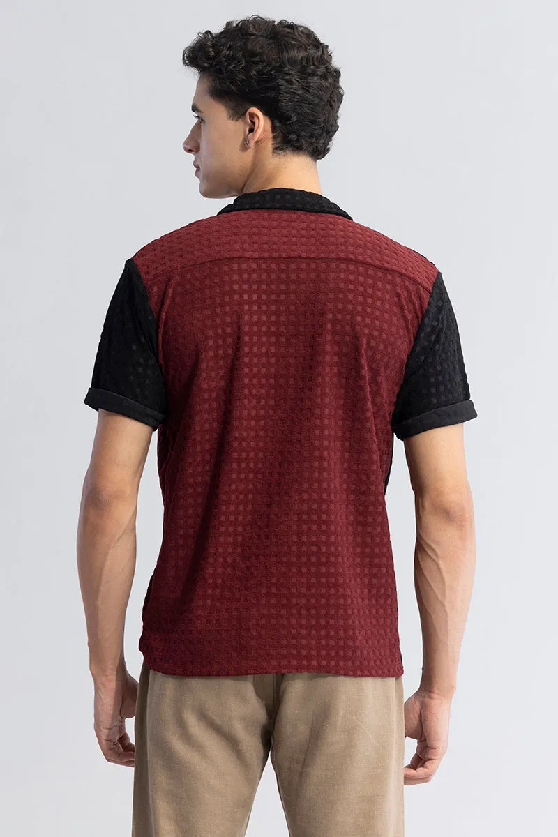 Waffle Block Red Cut & Sew Shirt