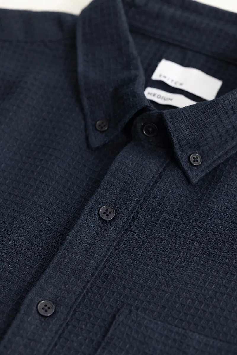 Waffle Square Navy Shirt