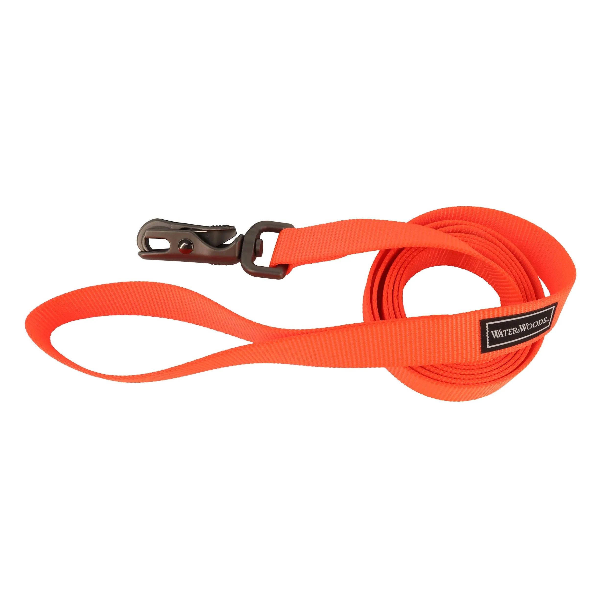 Water & Woods Patterned Dog Leash Orange