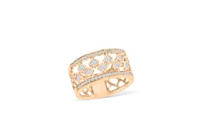 Weave Diamond Anniversary Band 0.61 ct tw Princess-cut 14K Rose Gold BAN041