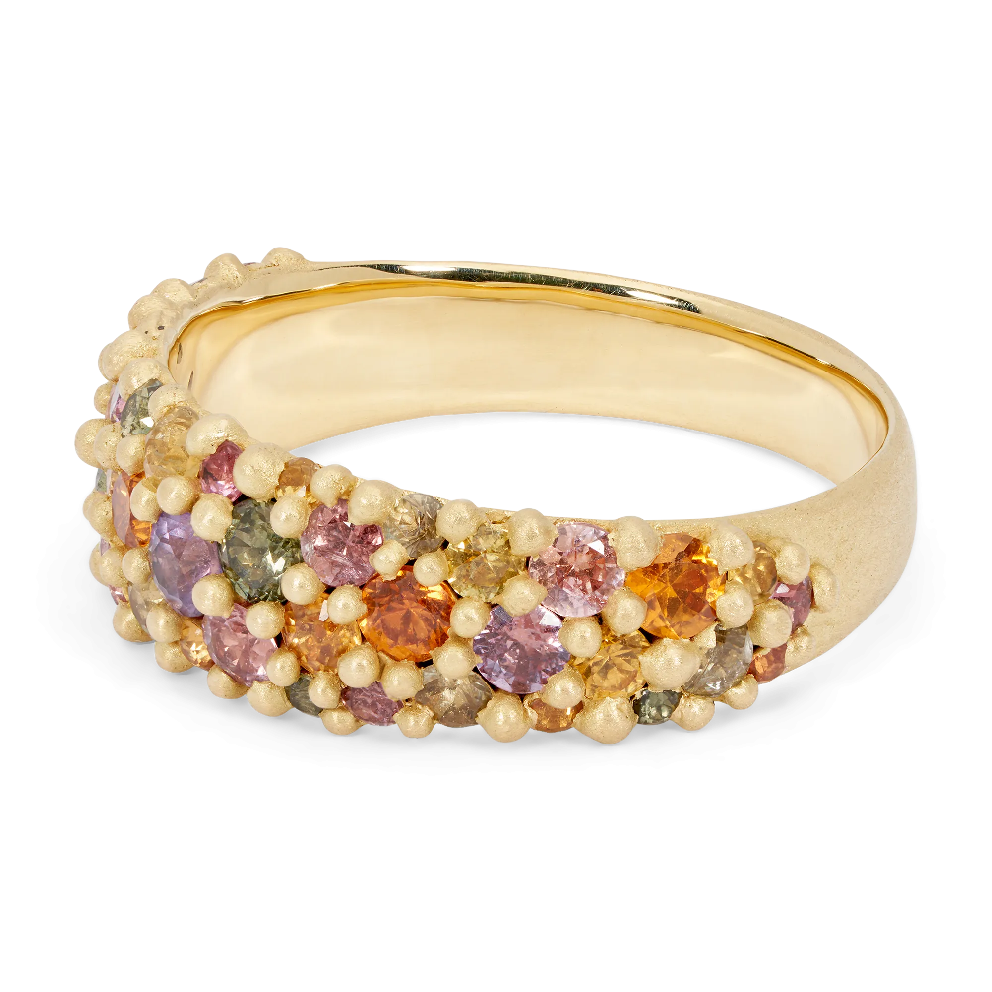 Wide Blossom Crush River Ring - Made to Order