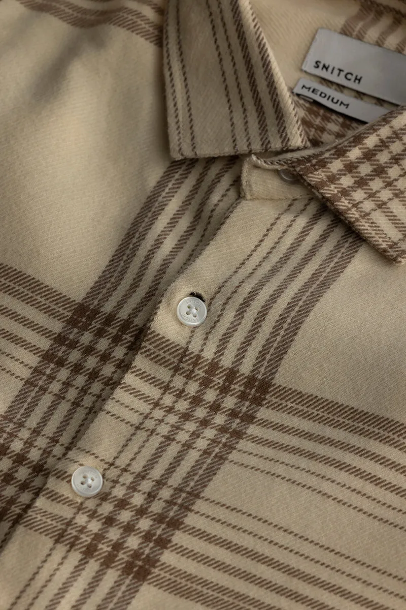 Wide Dupplin Flannel Checks Brown Shirt