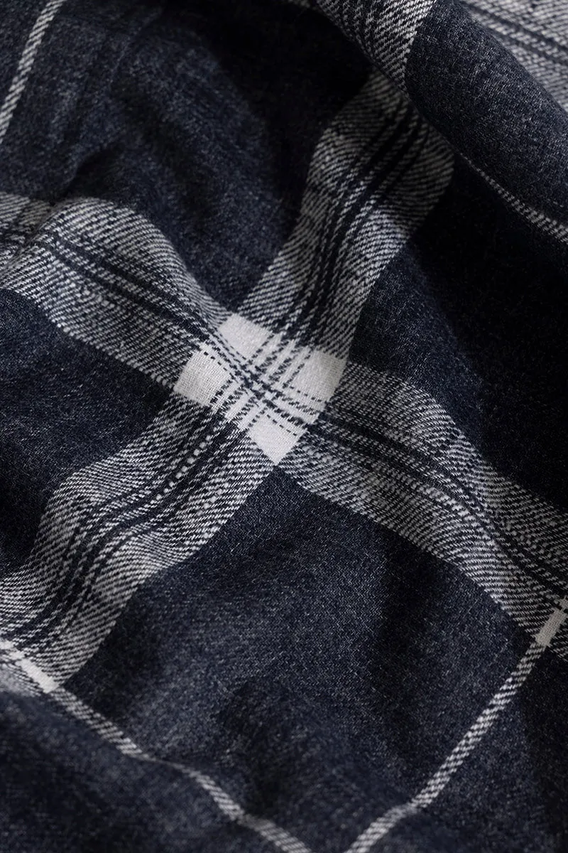 Widegrid Navy Checks Shirt