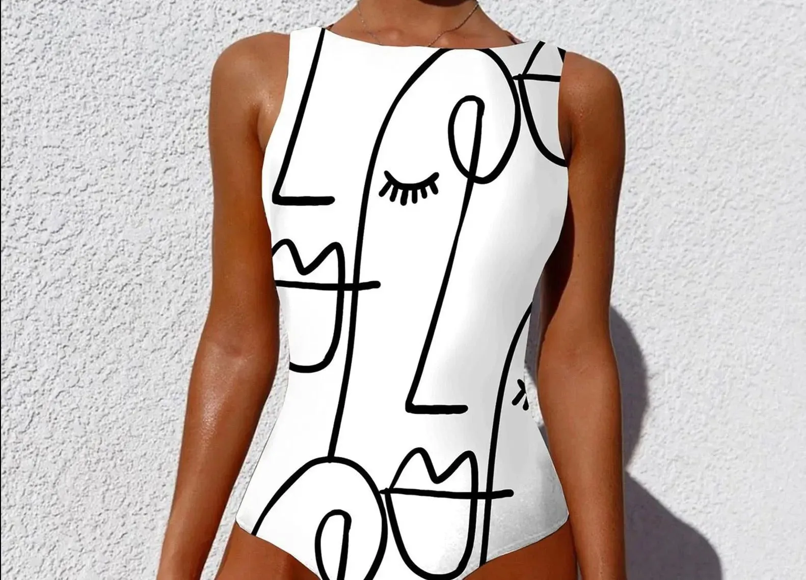 Winona Elegant Luxe Abstract Print One-Piece Swimsuit