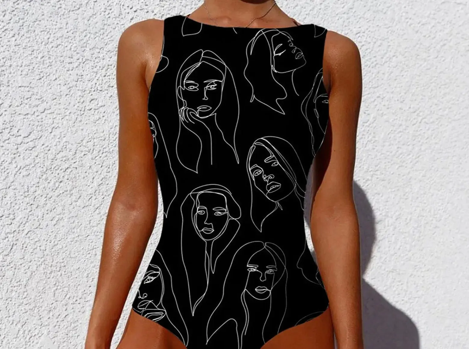 Winona Elegant Luxe Abstract Print One-Piece Swimsuit