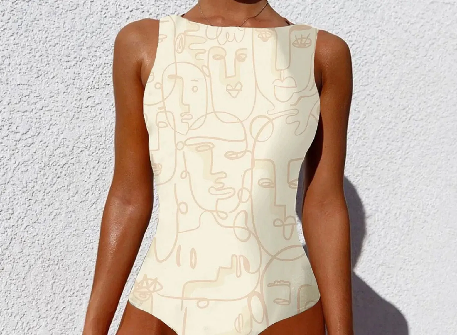 Winona Elegant Luxe Abstract Print One-Piece Swimsuit