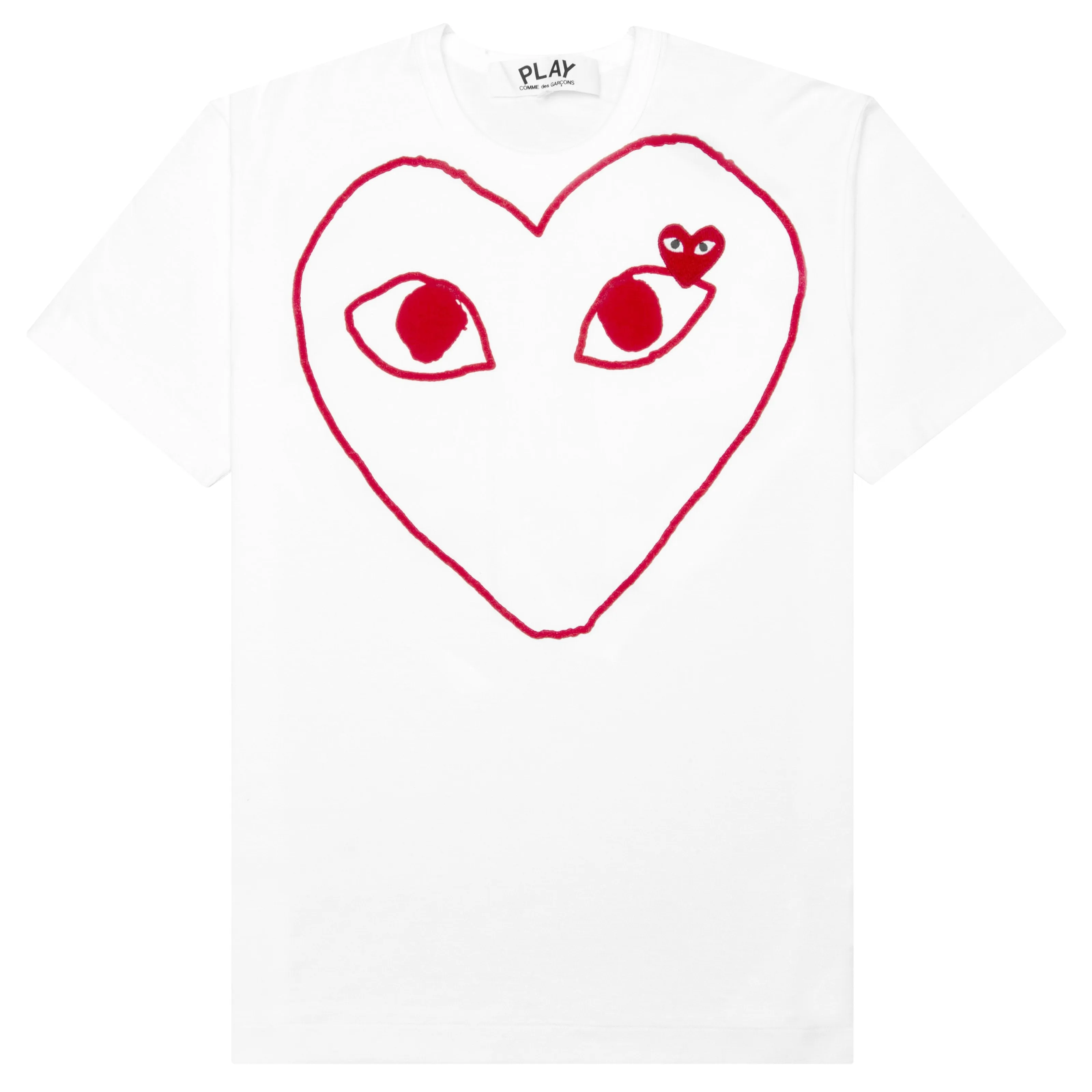 Women's Red Emblem Heart Sketch Tee - White