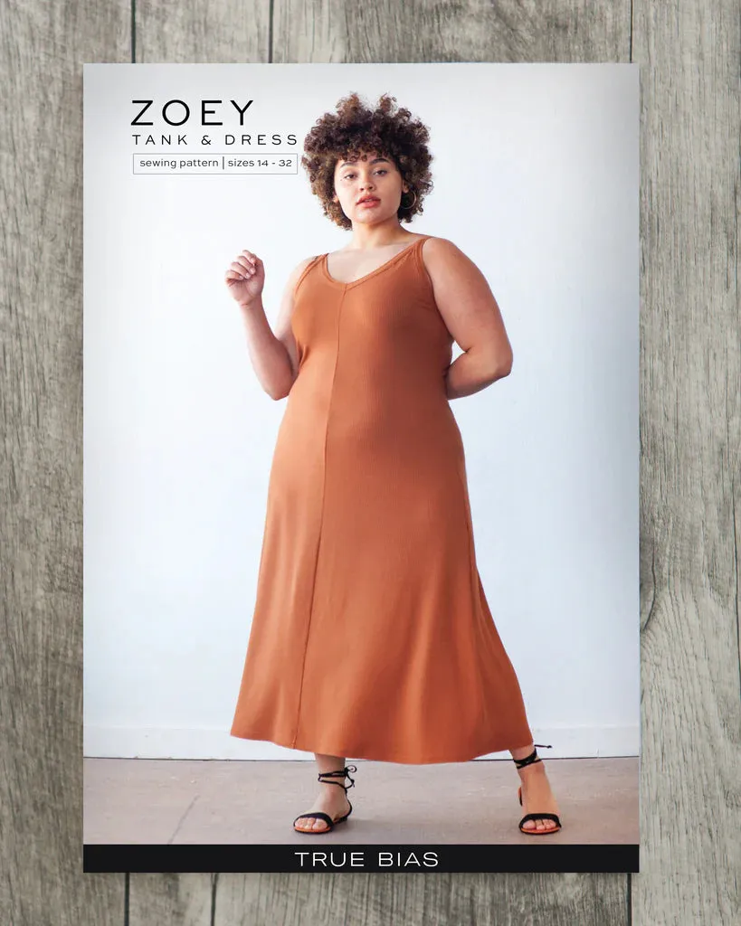 Zoey Tank & Dress | Plus Size 14-32 | Sewing Pattern by True Bias